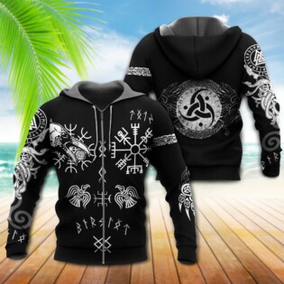Viking Huging And Muning Viking Tattoo - Hoodie - Owl Ohh - Owl Ohh