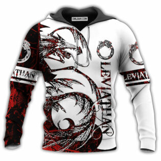 Viking Leviathan Legend Red And White - Hoodie-Owl Ohh