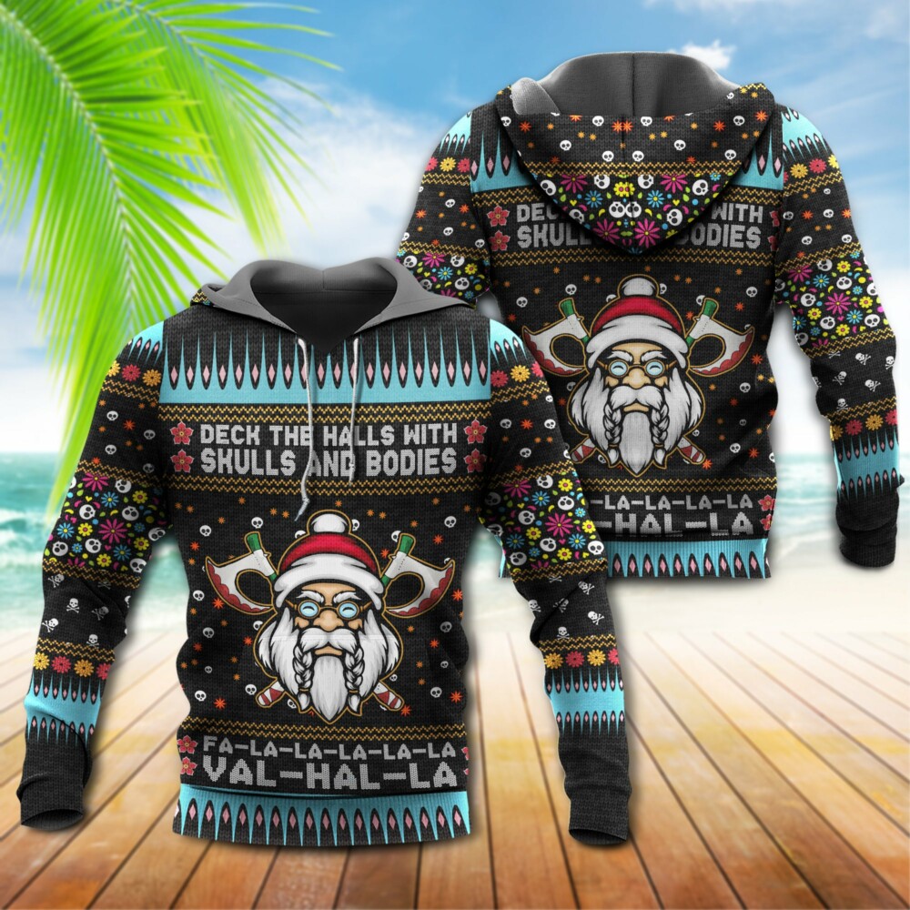 Viking Merry Xmas Valhalla With So Much Colors - Hoodie - Owl Ohh - Owl Ohh