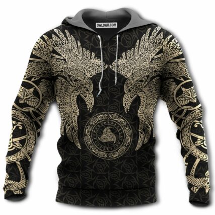 Viking Munin Tattoo Cool Style - Hoodie - Owl Ohh - Owl Ohh