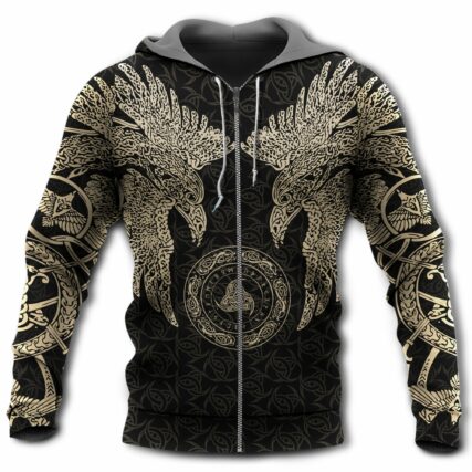Viking Munin Tattoo Cool Style - Hoodie - Owl Ohh - Owl Ohh