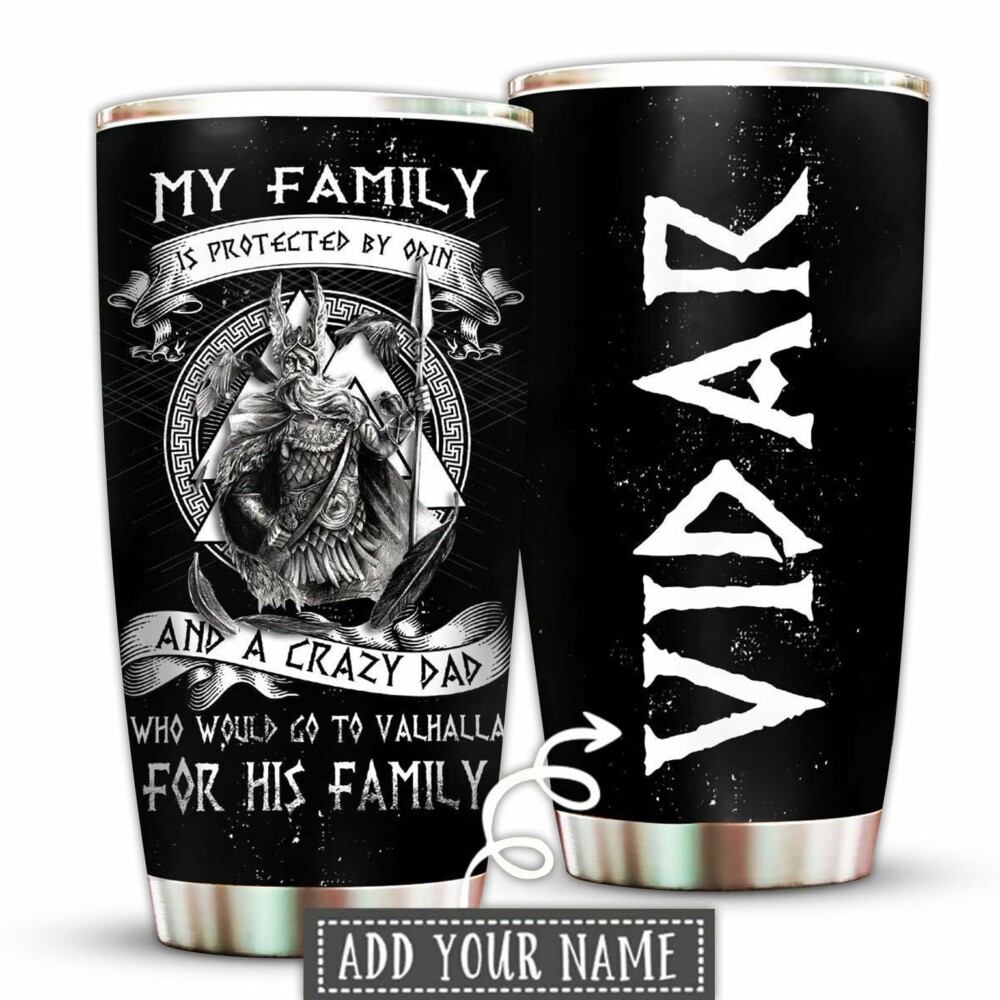 Viking My Family Is Protected Style Personalized - Tumbler - Owl Ohh - Owl Ohh