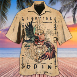 Viking Odin Sign Old Man Viking - Hawaiian Shirt - Owl Ohh - Owl Ohh