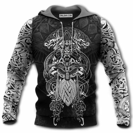 Viking Odin Wolf Vikings Warriors Tattoo - Hoodie - Owl Ohh - Owl Ohh