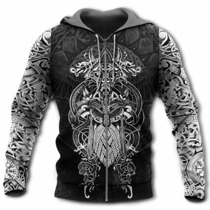 Viking Odin Wolf Vikings Warriors Tattoo - Hoodie - Owl Ohh - Owl Ohh