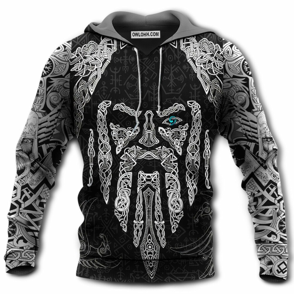 Viking Odin's Eye With Raven - Hoodie - Owl Ohh - Owl Ohh