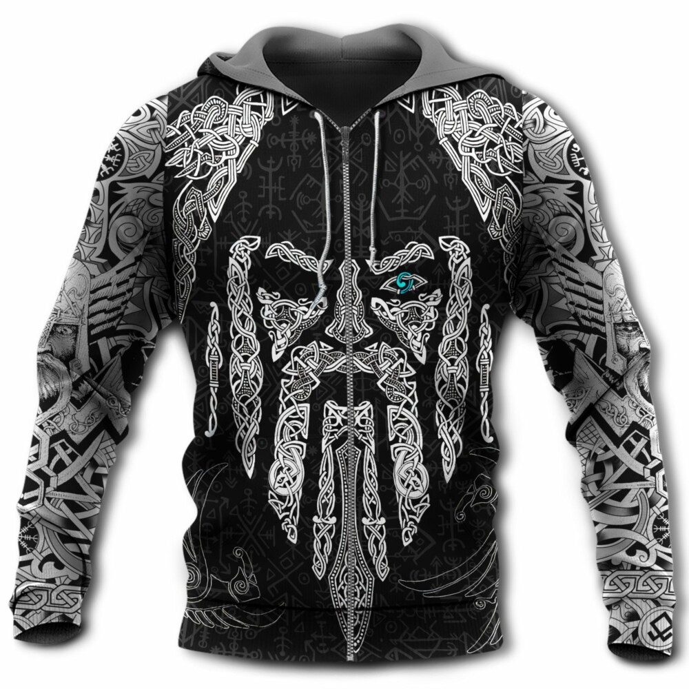 Viking Odin's Eye With Raven - Hoodie - Owl Ohh - Owl Ohh