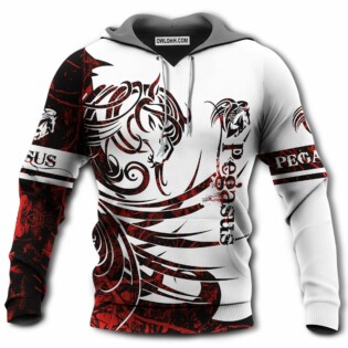 Viking Pegasus Legend Red And White - Hoodie - Owl Ohh - Owl Ohh