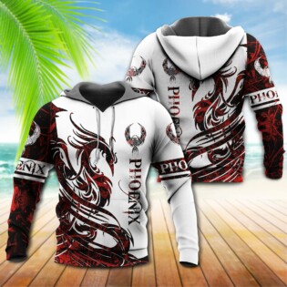 Viking Phoenix Legend Red And White Style Hot Color - Hoodie - Owl Ohh - Owl Ohh