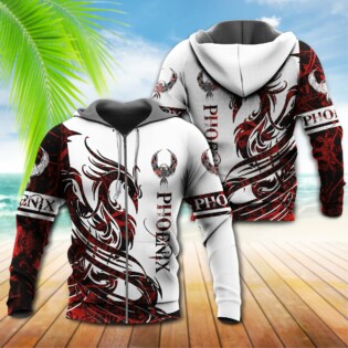 Viking Phoenix Legend Red And White Style Hot Color - Hoodie - Owl Ohh - Owl Ohh