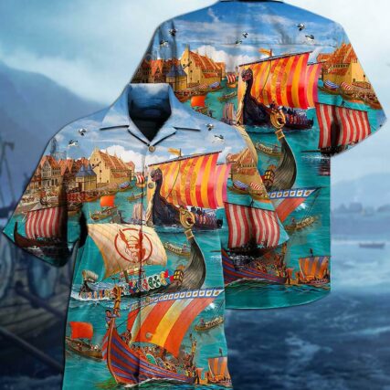 Sailing Viking Let War - Hawaiian Shirt - Owl Ohh - Owl Ohh