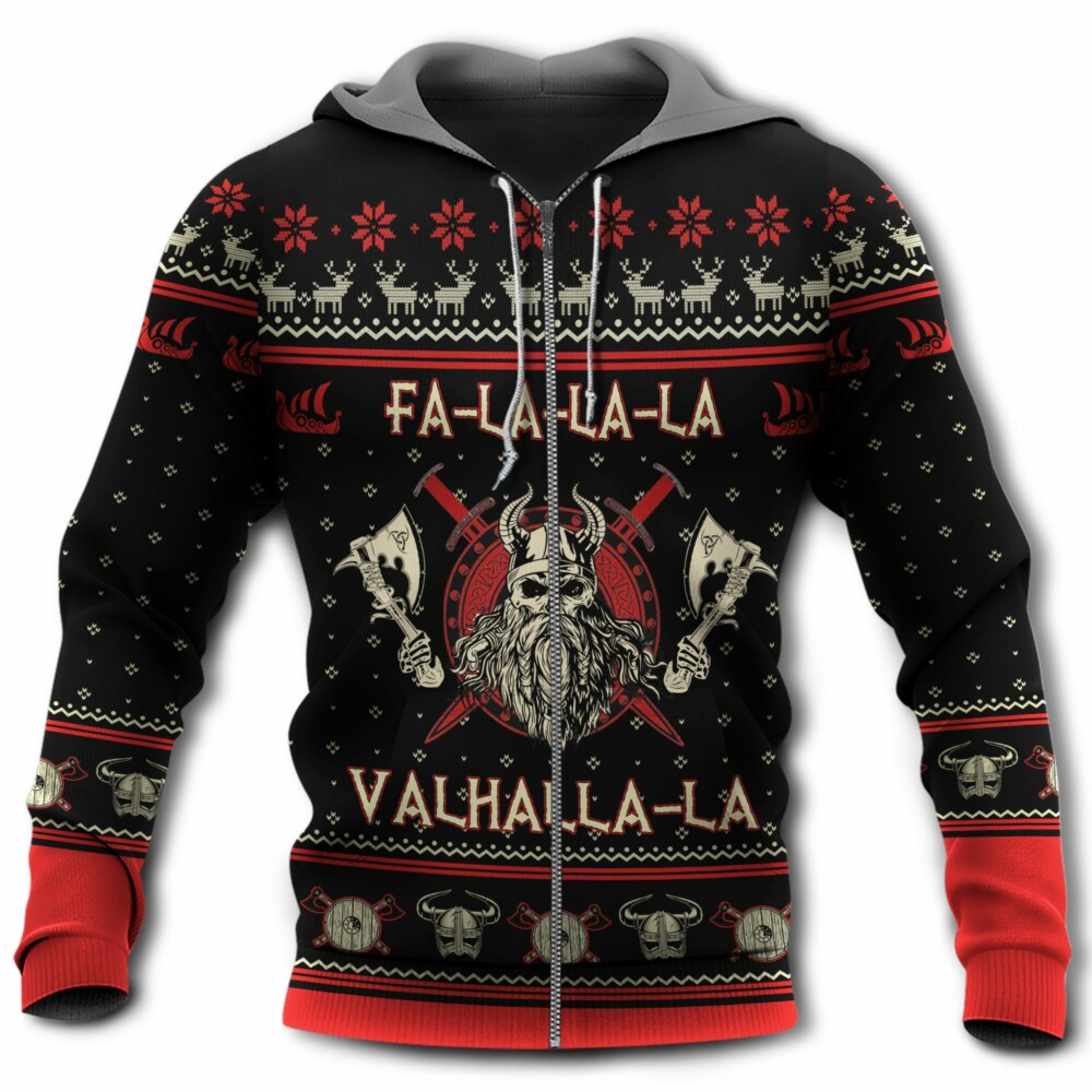 Viking Valhalla Black And Red With Hot Colors Style - Hoodie - Owl Ohh - Owl Ohh