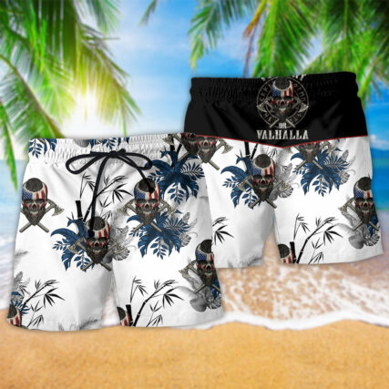 Viking Victory Life Skull Style - Beach Short - Owl Ohh - Owl Ohh