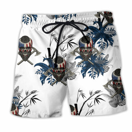 Viking Victory Life Skull Style - Beach Short - Owl Ohh - Owl Ohh