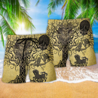 Viking Victory Life Style With Vintage Style - Beach Short - Owl Ohh - Owl Ohh