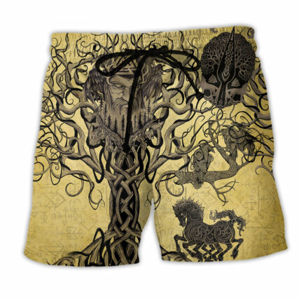 Viking Victory Life Style With Vintage Style - Beach Short - Owl Ohh - Owl Ohh