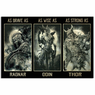 Viking Warrior As Strong As - Horizontal Poster - Owl Ohh - Owl Ohh