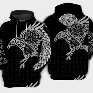 Viking Warrior Blood And Raven - Hoodie - HOOD05NVC140921