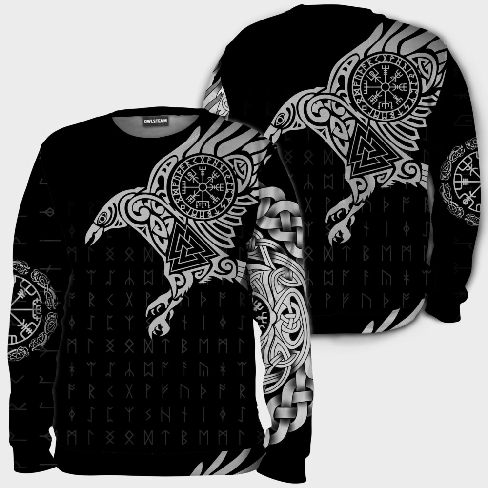 Viking Warrior Blood And Raven - Hoodie - HOOD05NVC140921