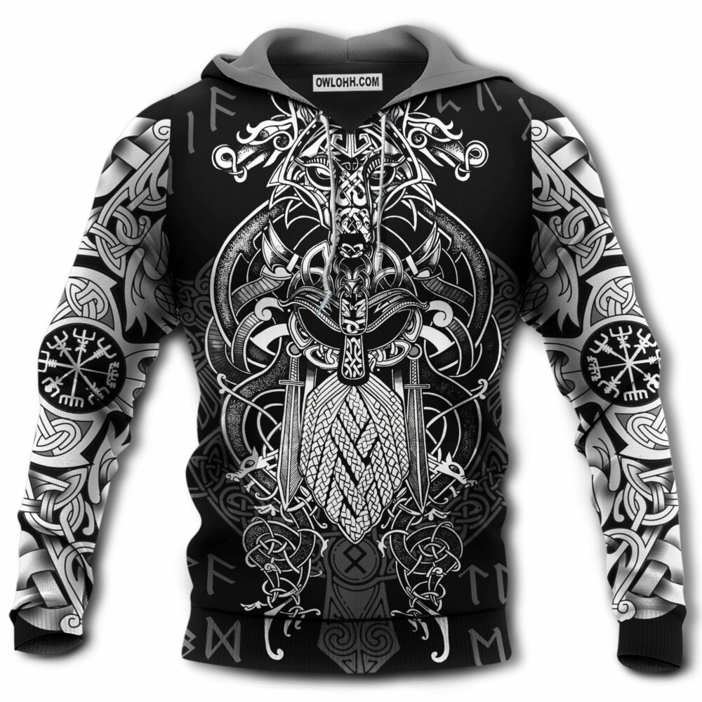 Viking Warrior Blood Metal Style - Hoodie - Owl Ohh - Owl Ohh