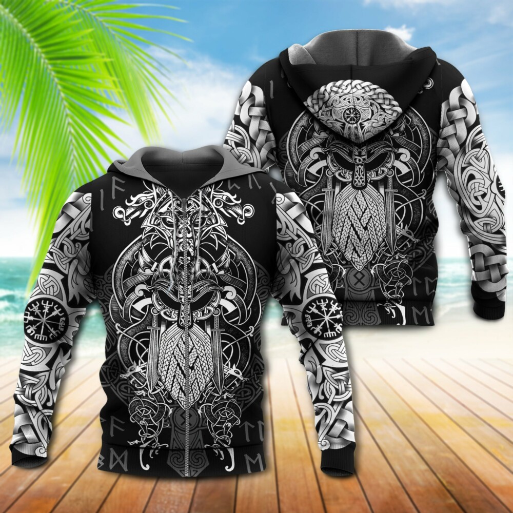 Viking Warrior Blood Metal Style - Hoodie - Owl Ohh - Owl Ohh