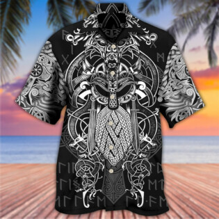 Viking Warrior Blood Pattern - Hawaiian Shirt - Owl Ohh - Owl Ohh