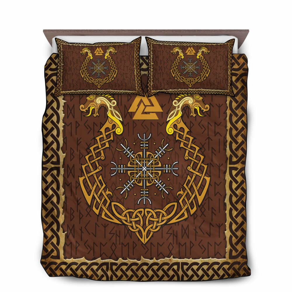 Viking Warrior Pattern Orange - Bedding Cover - Owl Ohh - Owl Ohh