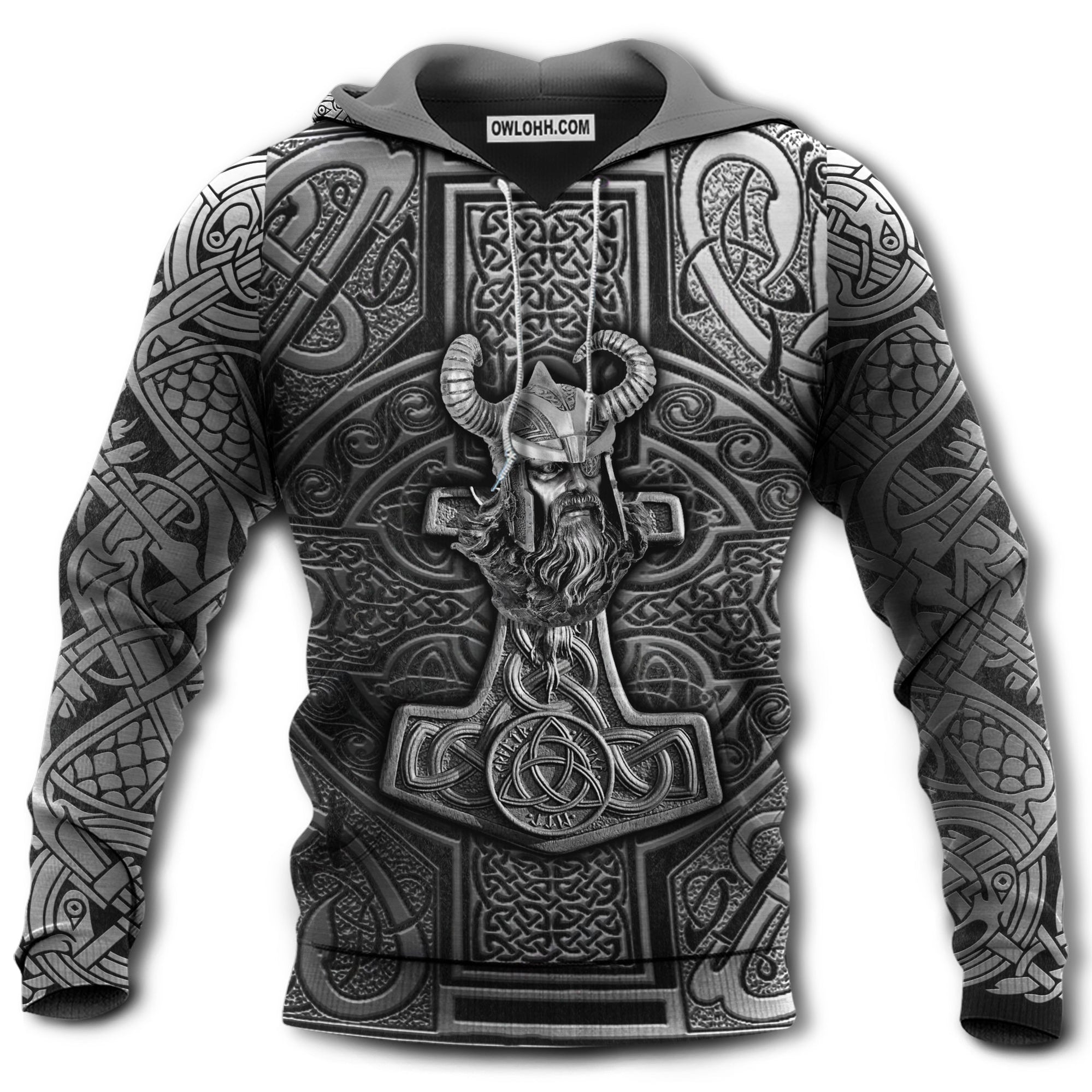 Viking Warrior Metal Personalized - Hoodie - Owl Ohh - Owl Ohh