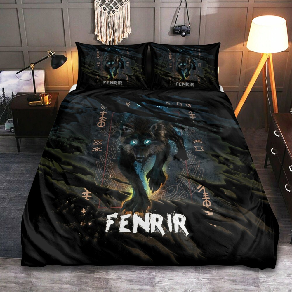 Viking Wolf Fenrir Lover - Bedding Cover - Owl Ohh - Owl Ohh