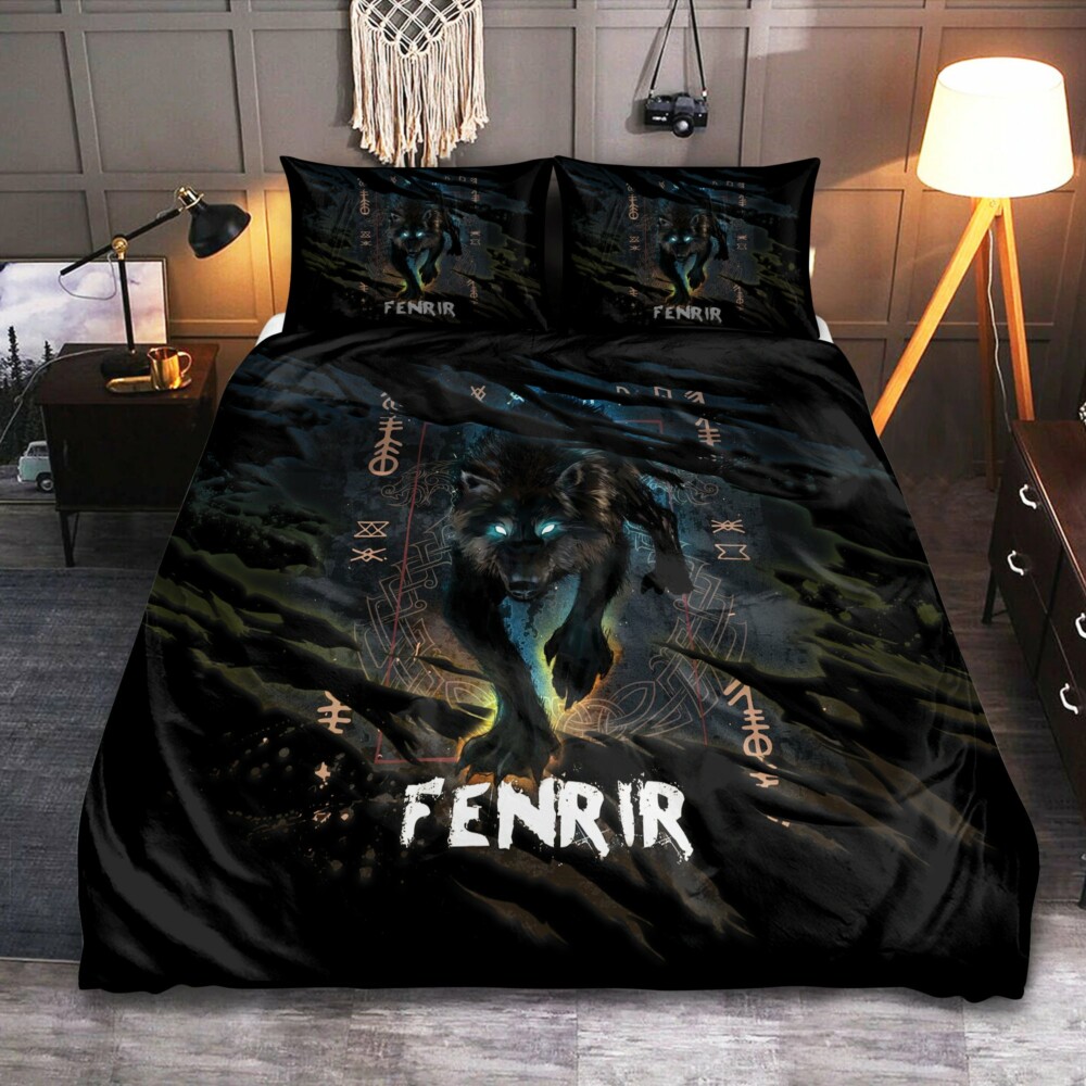 Viking Wolf Fenrir Cool - Bedding Cover - Owl Ohh - Owl Ohh