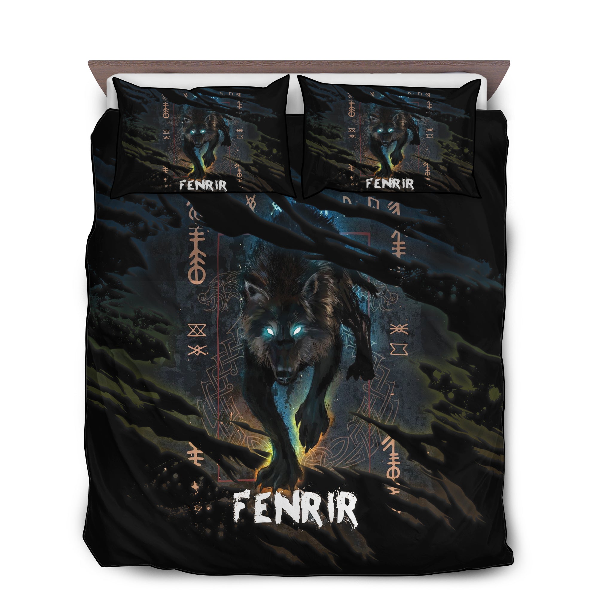 Viking Wolf Fenrir Cool - Bedding Cover - Owl Ohh - Owl Ohh
