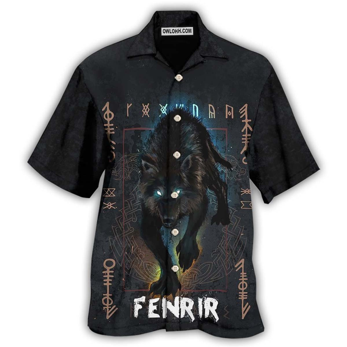 Viking Wolf Fenrir - Hawaiian Shirt - Owl Ohh - Owl Ohh