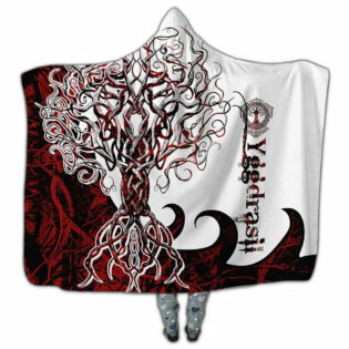 Viking Yggdrasil Legend Red And White Amazing Style - Hoodie Blanket - Owl Ohh - Owl Ohh