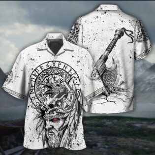 Viking Victory Black And White Style - Hawaiian Shirt - Owl Ohh - Owl Ohh
