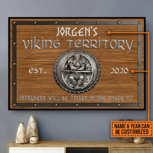 Viking Territory Classic Style Personalized - Horizontal Poster - Owl Ohh - Owl Ohh