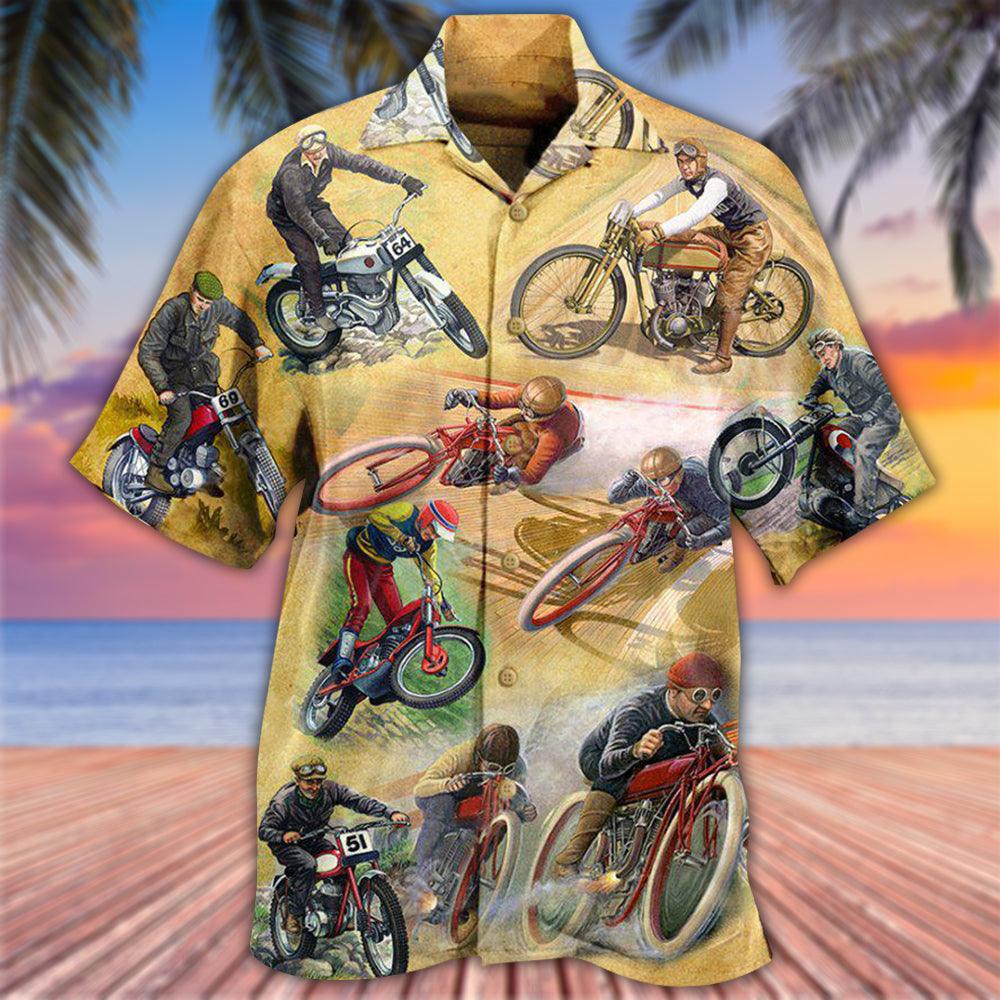Motorcycle Amazing Vintage Style - Hawaiian Shirt - Owl Ohh - Owl Ohh