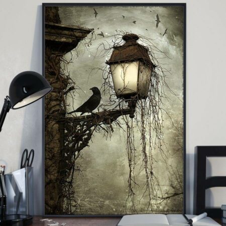 Raven In Dark Night - Vertical Poster - Owl Ohh - Owl Ohh