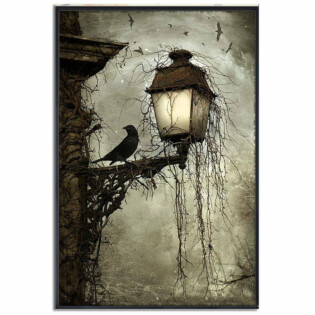 Raven In Dark Night - Vertical Poster - Owl Ohh - Owl Ohh