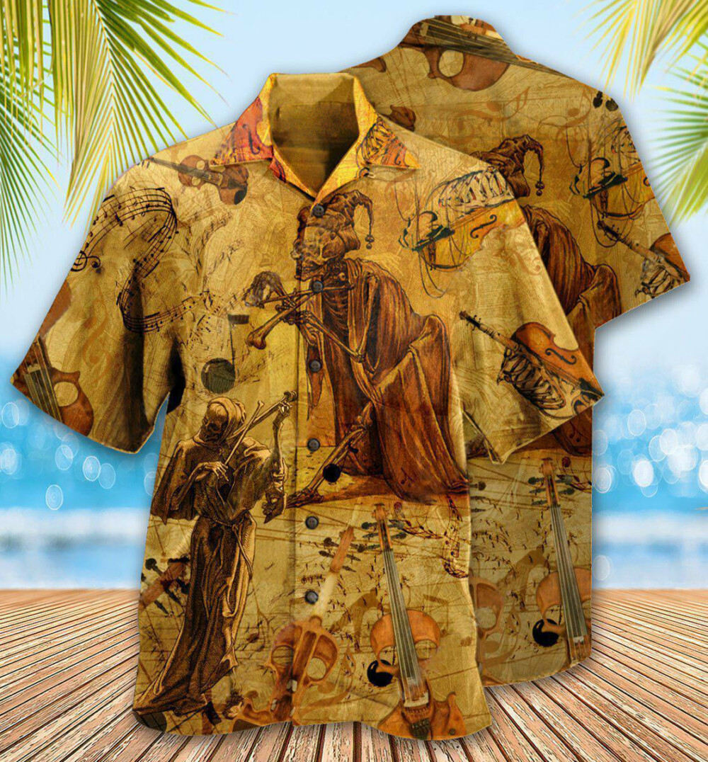 Violin Music Or Fiddle - Hawaiian Shirt - Owl Ohh - Owl Ohh