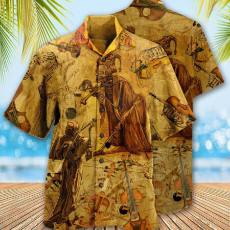 Violin Music Or Fiddle - Hawaiian Shirt - Owl Ohh - Owl Ohh