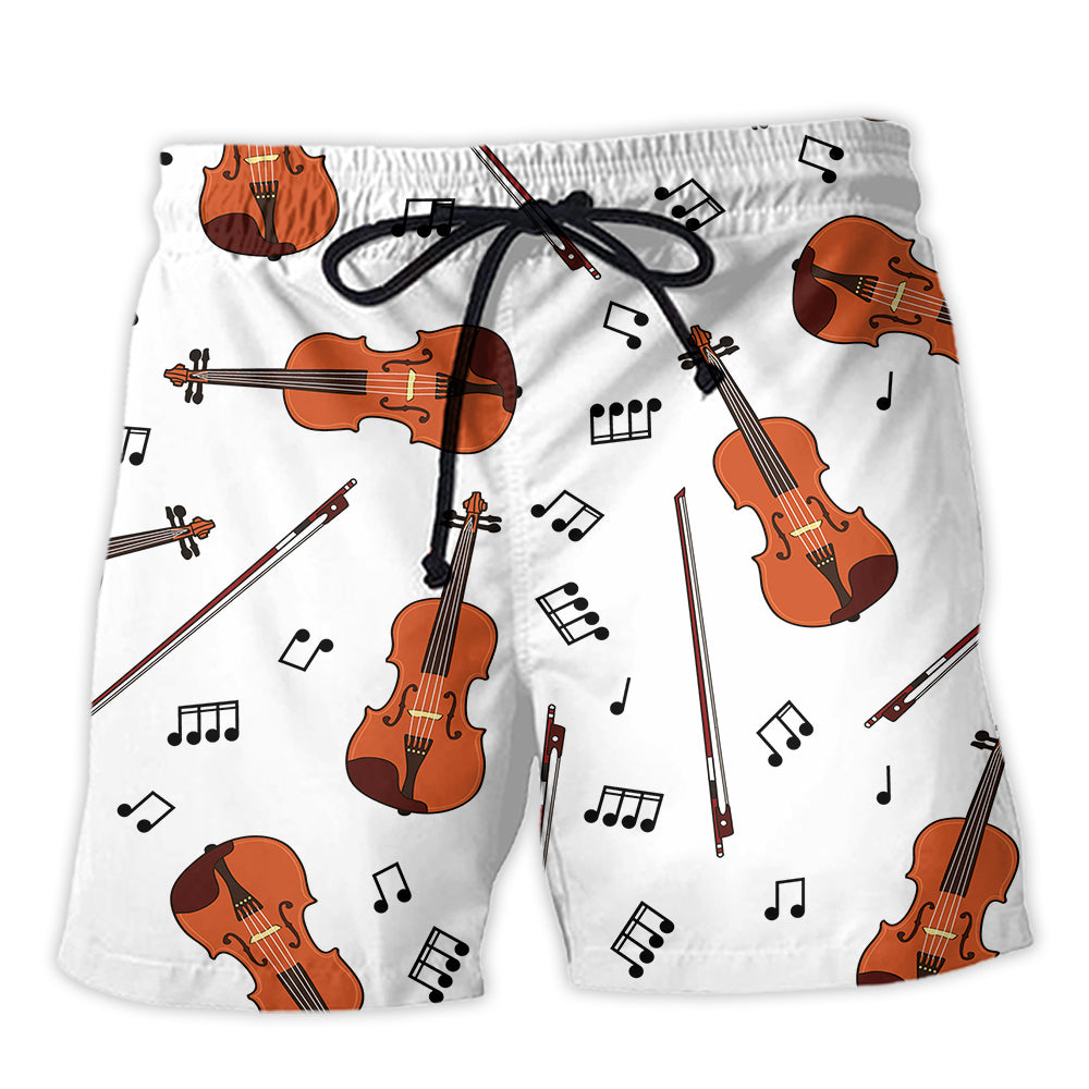 Violin Basic Music Notes - Beach Short - Owl Ohh - Owl Ohh