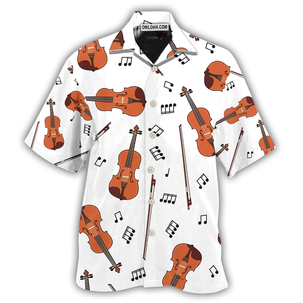 Violin Basic Style Music Notes - Hawaiian Shirt - Owl Ohh - Owl Ohh