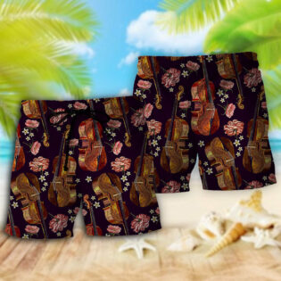 Violin Music Floral Lover - Beach Short - Owl Ohh