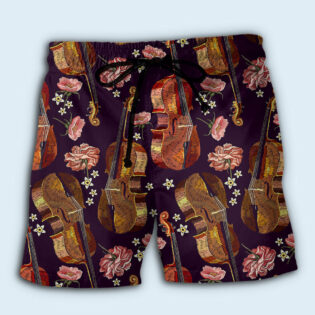 Violin Music Floral Lover - Beach Short - Owl Ohh