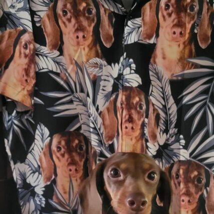 Custom Hawaiian Shirt For Cat Lovers | Personalized Kitty Lovers Gift | Flowers Pattern Black Color Aloha Shirt