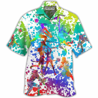 Volleyball Colorful Painting - Hawaiian Shirt - Owl Ohh - Owl Ohh