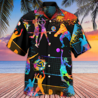 Volleyball Art Mix Color - Hawaiian Shirt - Owl Ohh for men and women, kids - Owl Ohh