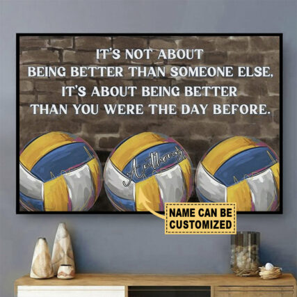 Volleyball It's Not About The Day Personalized - Horizontal Poster - Owl Ohh - Owl Ohh