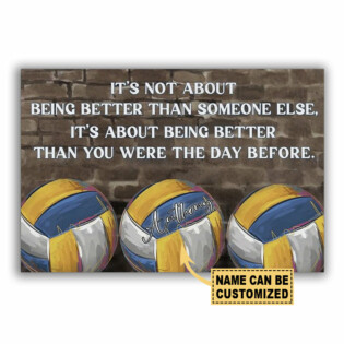 Volleyball It's Not About The Day Personalized - Horizontal Poster - Owl Ohh - Owl Ohh