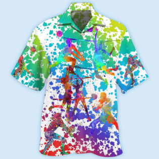Volleyball Colorful Painting - Hawaiian Shirt - Owl Ohh - Owl Ohh